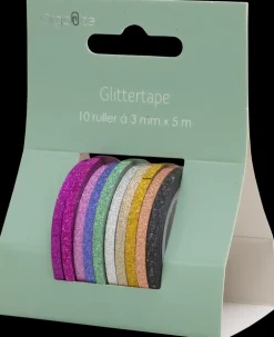 Organize Glittertape 10-pak - Assorteret design| Øvrige Hobbyartikler