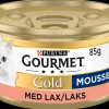 Gourmet Gold Laksemousse - 85 g| Hundefoder, Kattemad Og Godbidder