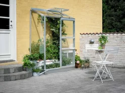 Halls Drivhus Altan 2 + glas - alu| Vægdrivhuse