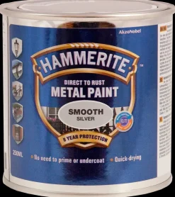 Hammerite Glat Sølv - 250 ml| Træ- Og Metalmaling