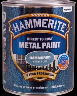 Hammerite Hammer Lys Blå - 750 ml| Træ- Og Metalmaling