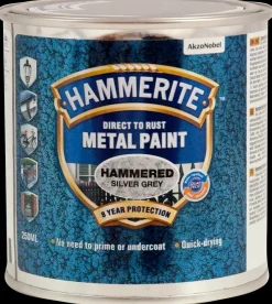 Hammerite Sølv grå - 250 ml| Træ- Og Metalmaling