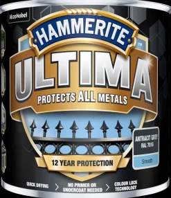 Hammerite Ultima 250 ml - GRÅ RAL 7016| Træ- Og Metalmaling