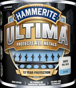 Hammerite Ultima 250 ml - HVID RAL 9016| Træ- Og Metalmaling