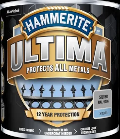 Hammerite Ultima 250 ml - SØLV RAL 9006| Træ- Og Metalmaling