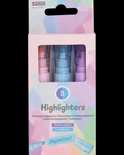 Sense Highlighters Pastel – 3 stk| Kontorartikler