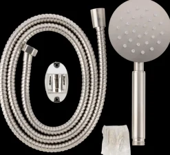 Carlsbad Håndbruser Rund med slange - Rustfri stål| Brusesæt Og -Slanger