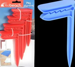 Håndklædeclips 4-pak - ass. farver| Campingudstyr