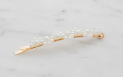 Hårspænde med perler - guld| Smykker & Hårpynt