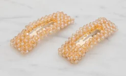 Hårspænde med perler 2 stk. - guld| Smykker & Hårpynt