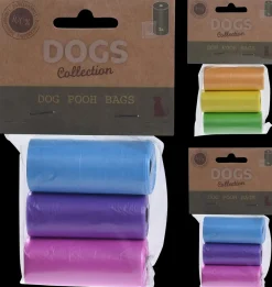 Hundeposer 3 ruller x 15 stk. - assorterede farvemix| Øvrige Dyreartikler