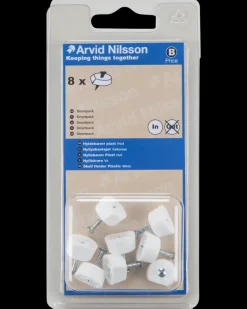 Arvid Nilsson Hyldebærer i plast 8-pak - hvid| Øvrige Monteringsbeslag