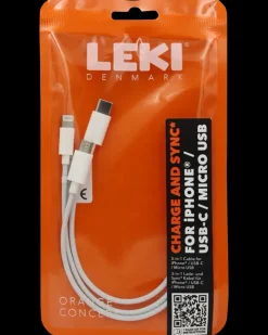 Leki Denmark 3-i-1 opladerstik - 0,2 meter| Mobiltilbehør