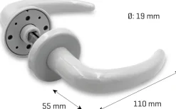 jasa Dørgreb plast 19 mm - grå| Dør- Og Vinduesgreb