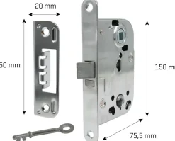 jasa Låsekasse 150 mm - krom| Dør- Og Vinduesgreb