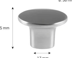 jasa Møbelknop Kreta Ø37 mm rustfrit stål| Øvrige Møbler
