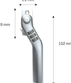 jasa Paskvilgreb 43mm 3 cifret kode - højre| Dør- Og Vinduesgreb