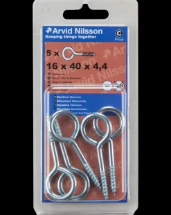 Arvid Nilsson Øjeskrue Ø4,4 x 40 mm 5-pak| Kroge Og Ophæng