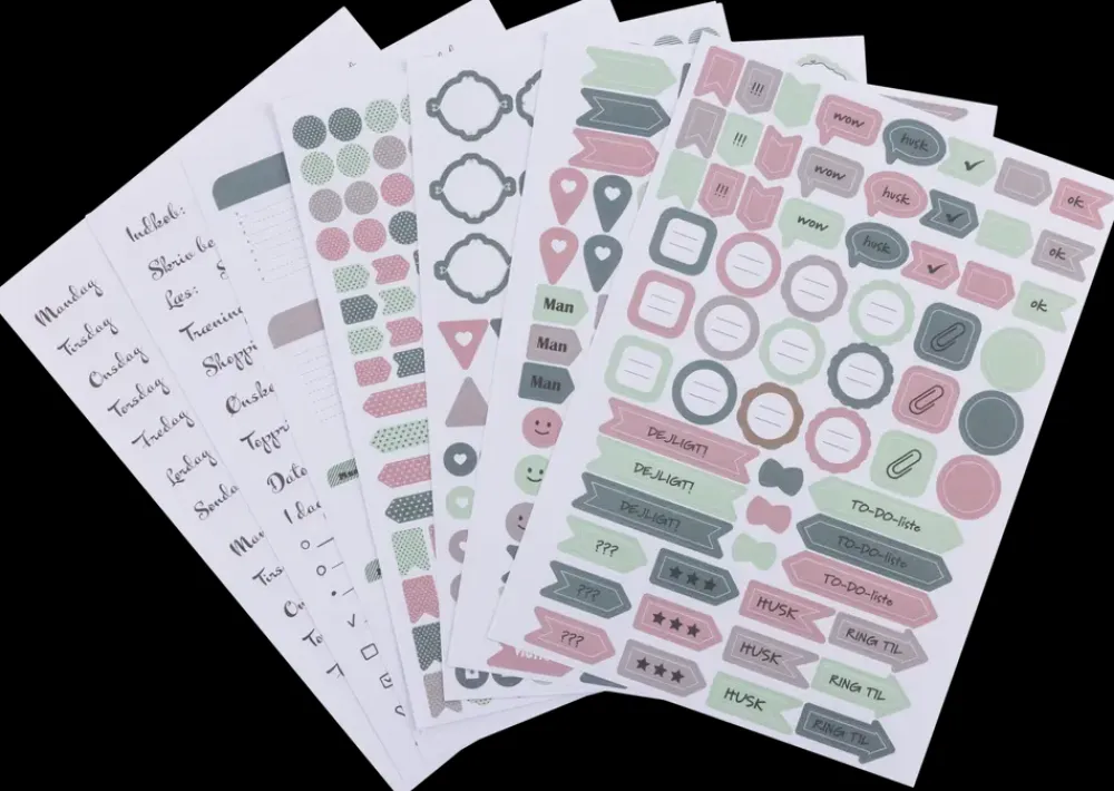 Organize Kalenderklistermærker 8 ark A5| Kontorartikler