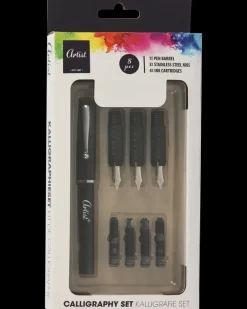 Kalligrafisæt med blæk 8 dele| Øvrige Hobbyartikler