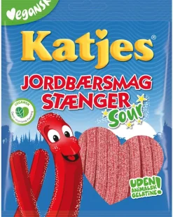 Katjes Jordbærsmag stænger 110 g| Slik