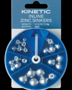 Kinetic Inline zinc sinkers sortiment| Endegrej Og Madding