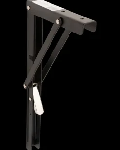 Klaphyldeknægt 300 x 155 mm - Sort| Vægskinner Og Hyldeknægte