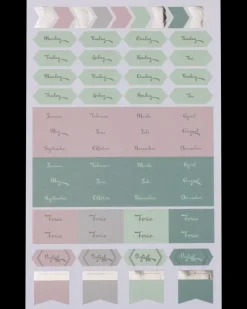 Organize Klistermærkeblok 16 ark - 13 x 21 cm| Kontorartikler