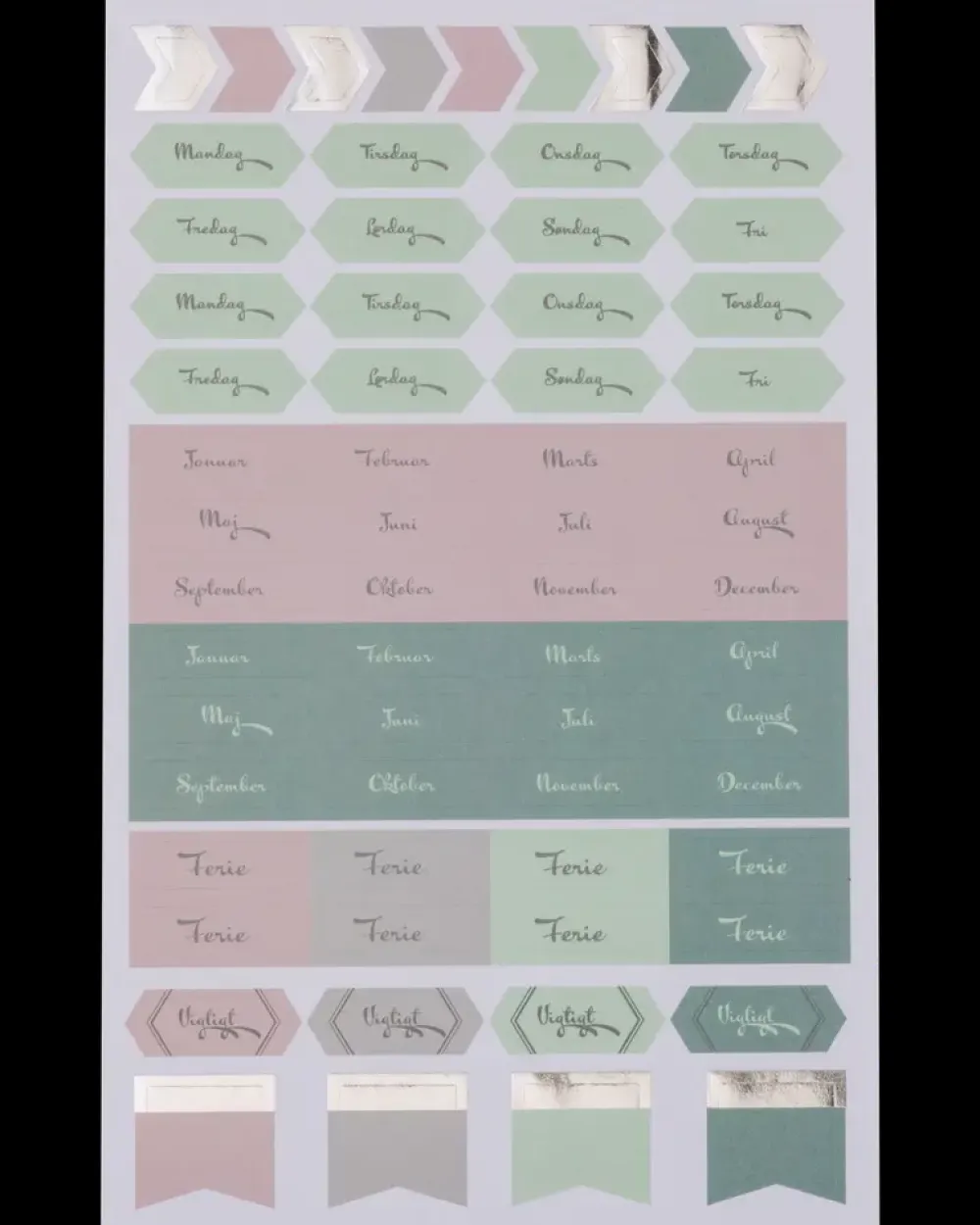 Organize Klistermærkeblok 16 ark - 13 x 21 cm| Kontorartikler