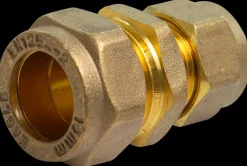 Kompressions kobling lige 15 x 12 mm - messing| Rør Og Fittings