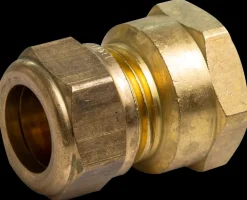 Kompressions muffe 15 mm x 1/2" - messing| Rør Og Fittings