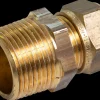 Kompressions nippel 15 mm 3/4" - messing| Rør Og Fittings