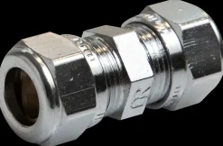 Kompressions samlemuffe 10 mm - krom| Rør Og Fittings