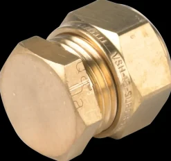 Kompressions slutmuffe 15 mm - messing| Rør Og Fittings