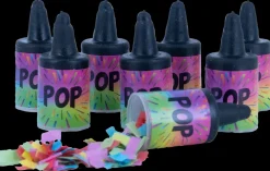 Konfetti pop multifarvet 8 stk| Festartikler|Nytårspynt