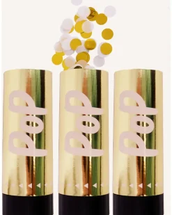 Konfettirør 10,5 cm 3 stk - Guld| Festartikler|Nytårspynt