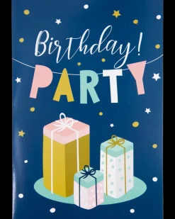 Kort med kuvert 11x17 cm - birthday party| Festartikler