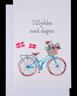 Kort med kuvert 11x17 cm - cykel| Festartikler