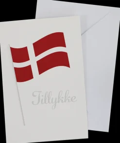 Kort med kuvert 11x17 cm - flag| Festartikler