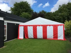 Kosama Partytelt PVC 6 x 8 m - rød/hvid| Pavilloner, Partytelte Og Tilbehør