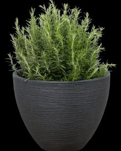 Krukke ribber Ø40 cm - antracitgrå| Potter, Krukker Og Plantemøbler