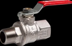 Kuglehane 1/2" M/N med L-greb| Haner Og Ventiler