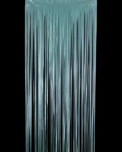 Lametta gardin 250 cm - Mat blå| Festartikler|Nytårspynt