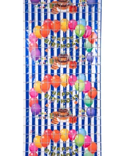 Lametta gardin Firkanter - Blå| Festartikler|Nytårspynt