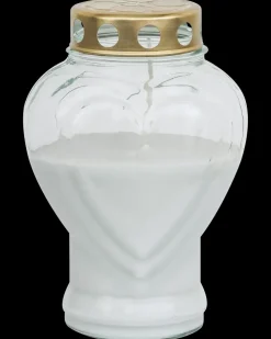 Lanternelys i glas hjerte| Lys Og Olielamper|Øvrigt Havetilbehør