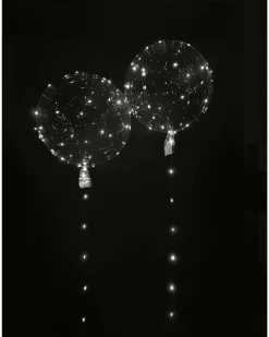LED-ballon klar Ø50 cm 2-pak| Festartikler|Nytårspynt
