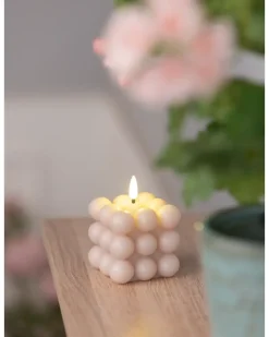 LED-bobbellys H. 7,5 cm- beige| Lys Og Olielamper