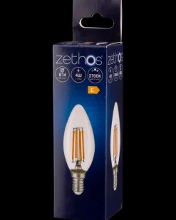 zethos LED-filament 4W E14 C35 dæmpbar| Led-Pærer