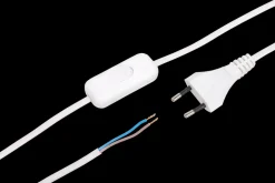 Ledning med afbryder 4 m - hvid| Løse Ledninger