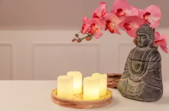 LED-vokslys 4-pak| Lys Og Olielamper